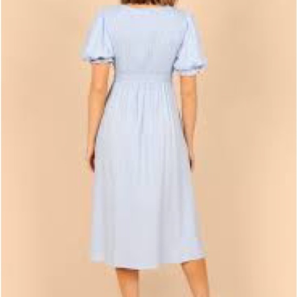 #25❤️ Brand new with tags Petal & Pup Belle button up dress in blue - Picture 2 of 8